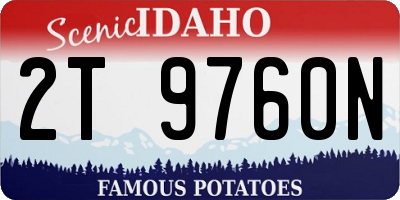 ID license plate 2T9760N