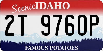 ID license plate 2T9760P