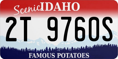 ID license plate 2T9760S