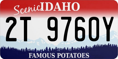 ID license plate 2T9760Y