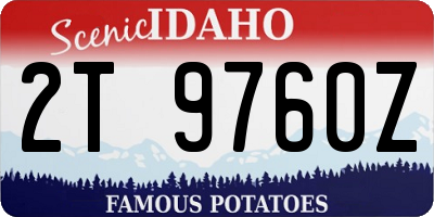 ID license plate 2T9760Z