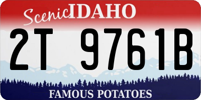 ID license plate 2T9761B