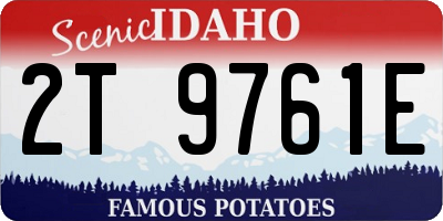 ID license plate 2T9761E