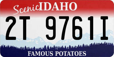 ID license plate 2T9761I