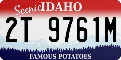 ID license plate 2T9761M