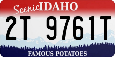 ID license plate 2T9761T