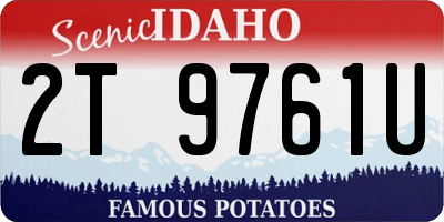 ID license plate 2T9761U