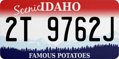 ID license plate 2T9762J