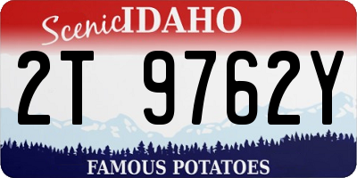 ID license plate 2T9762Y