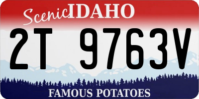 ID license plate 2T9763V