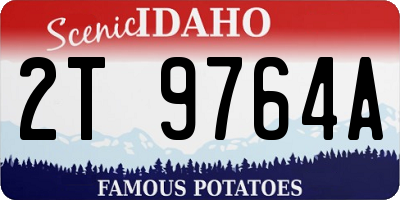 ID license plate 2T9764A