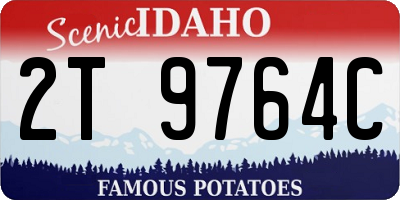 ID license plate 2T9764C