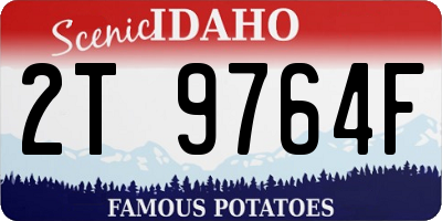 ID license plate 2T9764F