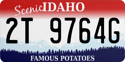 ID license plate 2T9764G