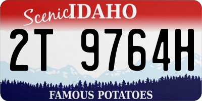 ID license plate 2T9764H