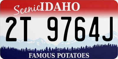 ID license plate 2T9764J