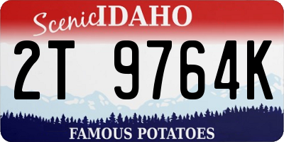 ID license plate 2T9764K