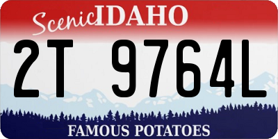 ID license plate 2T9764L