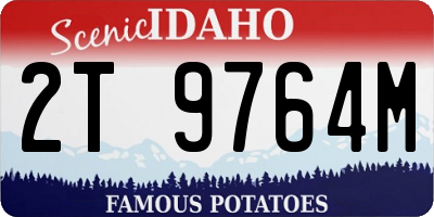 ID license plate 2T9764M