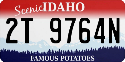 ID license plate 2T9764N