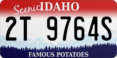 ID license plate 2T9764S