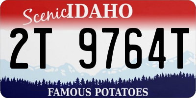 ID license plate 2T9764T