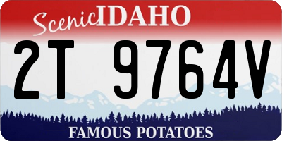 ID license plate 2T9764V