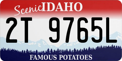 ID license plate 2T9765L