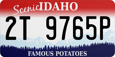 ID license plate 2T9765P