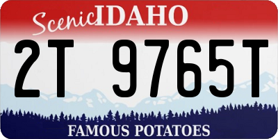 ID license plate 2T9765T