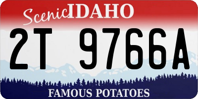 ID license plate 2T9766A