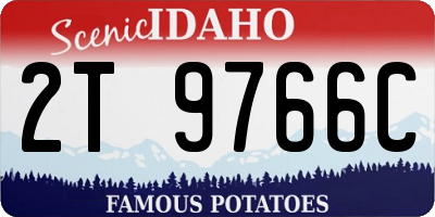 ID license plate 2T9766C