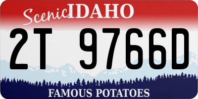 ID license plate 2T9766D
