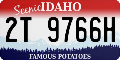 ID license plate 2T9766H