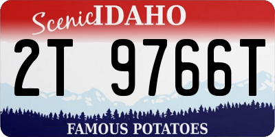 ID license plate 2T9766T