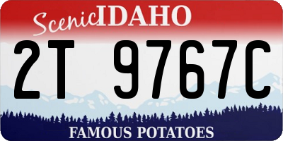 ID license plate 2T9767C