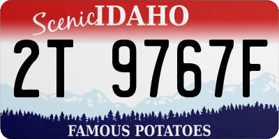 ID license plate 2T9767F