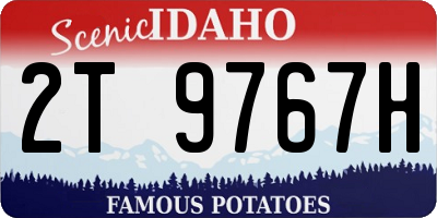 ID license plate 2T9767H