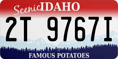 ID license plate 2T9767I