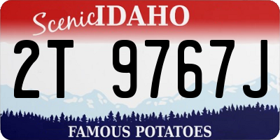 ID license plate 2T9767J