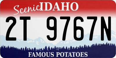 ID license plate 2T9767N