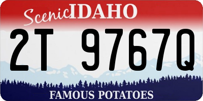 ID license plate 2T9767Q