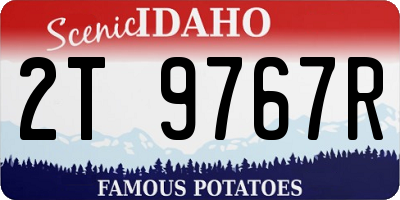 ID license plate 2T9767R