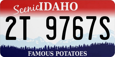 ID license plate 2T9767S