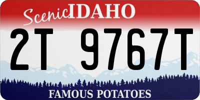 ID license plate 2T9767T