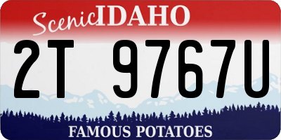 ID license plate 2T9767U