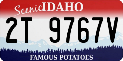 ID license plate 2T9767V
