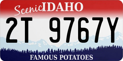 ID license plate 2T9767Y