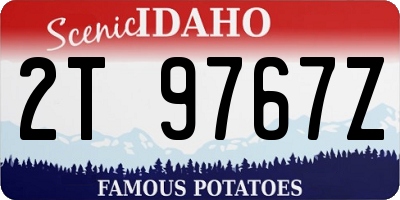ID license plate 2T9767Z