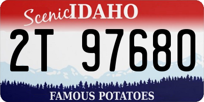ID license plate 2T9768O